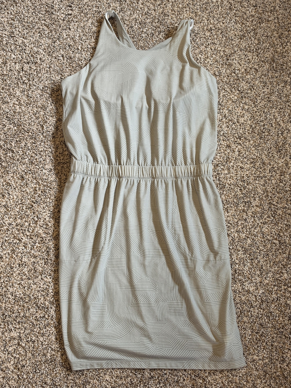Prana Sage Green Sleeveless Midi Dress Large